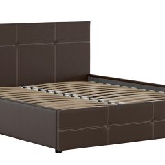 Кровать двойная Синди 160 + ортопед + ПМ + дно (арт. Марика 468 к/з (шоколад)) в Нижнекамске - nizhnekamsk.mebel24.online | фото 2
