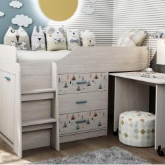 КАПРИЗ-6 Кровать 800 двухъярусная без рисунка в Нижнекамске - nizhnekamsk.mebel24.online | фото 2