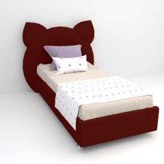 Кровать Котя с ортопедическим основанием 1200 (велюр бордо) в Нижнекамске - nizhnekamsk.mebel24.online | фото