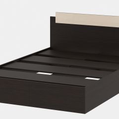 СОФИЯ Кровать КР1600 (венге/дуб белфорт) щиты в Нижнекамске - nizhnekamsk.mebel24.online | фото 1