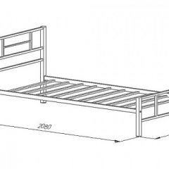 Кровать металлическая "Кадис 900х1900" Белый в Нижнекамске - nizhnekamsk.mebel24.online | фото 2