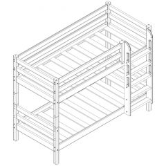Кровать низкая с прямой лестницей Соня (Вариант 11) в Нижнекамске - nizhnekamsk.mebel24.online | фото 3