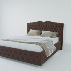 Кровать Нягань с ПМ 1600 (экокожа коричневая) в Нижнекамске - nizhnekamsk.mebel24.online | фото 2