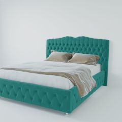 Кровать Нягань с ПМ 1800 (велюр бирюзовый) в Нижнекамске - nizhnekamsk.mebel24.online | фото 2
