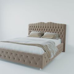 Кровать Нягань с ПМ 1800 (велюр серый) в Нижнекамске - nizhnekamsk.mebel24.online | фото 2