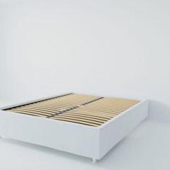 Кровать Подиум с ортопедическим основанием 1600 (экокожа белая) в Нижнекамске - nizhnekamsk.mebel24.online | фото 2