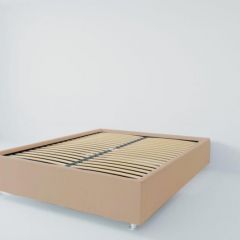 Кровать Подиум с ортопедическим основанием 800 (велюр светло-серый) в Нижнекамске - nizhnekamsk.mebel24.online | фото 2