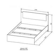 СОФИ СКР1400.1Кровать 1400 в Нижнекамске - nizhnekamsk.mebel24.online | фото 2