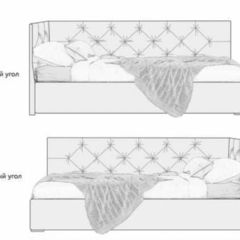 Кровать угловая Лилу интерьерная +основание (120х200) в Нижнекамске - nizhnekamsk.mebel24.online | фото 2