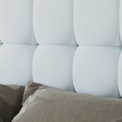 Кровать Венеция с ПМ 800 (экокожа белая) в Нижнекамске - nizhnekamsk.mebel24.online | фото 3