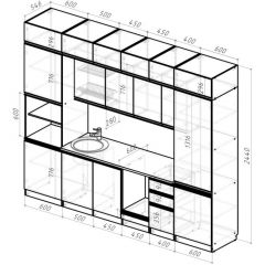 Кухонный гарнитур Адажио люкс 3000 мм в Нижнекамске - nizhnekamsk.mebel24.online | фото 2