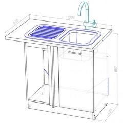 Кухонный гарнитур Амели мега прайм 1500х2700 мм в Нижнекамске - nizhnekamsk.mebel24.online | фото 18