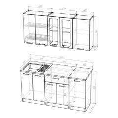 Кухонный гарнитур Ника стандарт 1600 в Нижнекамске - nizhnekamsk.mebel24.online | фото 4