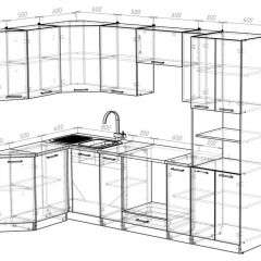 Кухонный гарнитур Паола гранд прайм 2600х1400 мм в Нижнекамске - nizhnekamsk.mebel24.online | фото 2