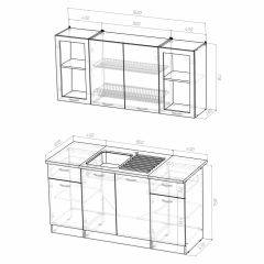 Кухонный гарнитур Сабрина стандарт 1600 в Нижнекамске - nizhnekamsk.mebel24.online | фото 3