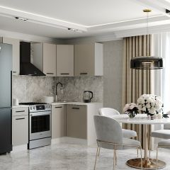Кухонный гарнитур угловой Шампань 2000х1200 (Стол. 26мм) в Нижнекамске - nizhnekamsk.mebel24.online | фото