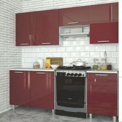 Модульная кухня Танго бордо в Нижнекамске - nizhnekamsk.mebel24.online | фото