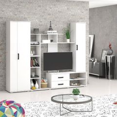Шкаф Торонто (Белый текстурный) в Нижнекамске - nizhnekamsk.mebel24.online | фото 2
