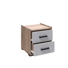 Модульная Спальня Соната (Белый/Дуб сонома) в Нижнекамске - nizhnekamsk.mebel24.online | фото 4