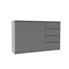 МОРИ МК 1600.1 Комод (графит) в Нижнекамске - nizhnekamsk.mebel24.online | фото 2