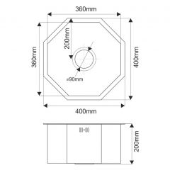 Мойка D400G Octavia MELANA Profline 1,2/200 ЗОЛОТО врезная фигурная D400G в Нижнекамске - nizhnekamsk.mebel24.online | фото 3