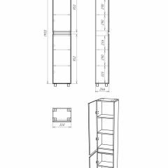 Пенал напольный 35 Норма без ящика АЙСБЕРГ (DA1645P) в Нижнекамске - nizhnekamsk.mebel24.online | фото 5