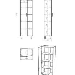 Пенал напольный Craft 50 без ящика Домино (DCr2207P) в Нижнекамске - nizhnekamsk.mebel24.online | фото 6