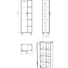 Пенал напольный Craft 50 без ящика С ЗЕРКАЛОМ Домино (DCr2217P) в Нижнекамске - nizhnekamsk.mebel24.online | фото 6