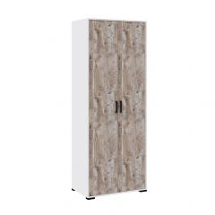 Прихожая Бриз Шкаф платяной (Белый/ Дуб юкон) в Нижнекамске - nizhnekamsk.mebel24.online | фото