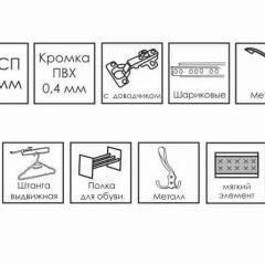 ГРЕТТА Прихожая (дуб сонома/ясень черный) в Нижнекамске - nizhnekamsk.mebel24.online | фото 10