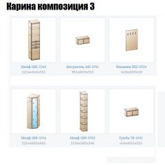 Прихожая Карина (модульная) в Нижнекамске - nizhnekamsk.mebel24.online | фото 8