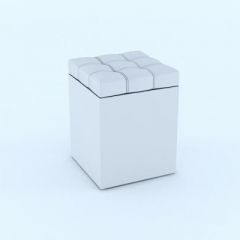 Пуф КВАДРО Белый в Нижнекамске - nizhnekamsk.mebel24.online | фото 2