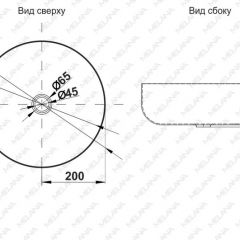 Раковина 400B Lake MELANA Profline ГРАФИТ накладная круглая 400B в Нижнекамске - nizhnekamsk.mebel24.online | фото 2