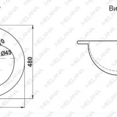 Раковина MELANA MLN-308 в Нижнекамске - nizhnekamsk.mebel24.online | фото 2