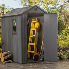 Сарай Дарвин 4х6 (Darwin 4x6) серый в Нижнекамске - nizhnekamsk.mebel24.online | фото 4
