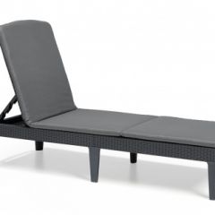 Шезлонг Джайпур с матрасом (Jaipur Sun lounger (with cushion)) графит в Нижнекамске - nizhnekamsk.mebel24.online | фото