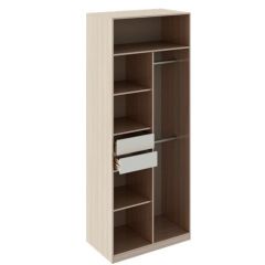 Шкаф 2 двери Глэдис М22 (ЯШС/Белый) в Нижнекамске - nizhnekamsk.mebel24.online | фото 2