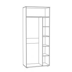 Шкаф для одежды 1751 Бьянка в Нижнекамске - nizhnekamsk.mebel24.online | фото 2
