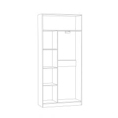 Шкаф для одежды Ливерпуль в Нижнекамске - nizhnekamsk.mebel24.online | фото 2