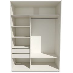 Шкаф-купе 1400 серии SOFT D6+D4+B2+PL2 (2 ящика+1штанга+1 полка) профиль «Капучино» в Нижнекамске - nizhnekamsk.mebel24.online | фото 2