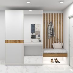 Шкаф-купе 1400 серии SOFT D6+D4+B2+PL2 (2 ящика+1штанга+1 полка) профиль «Капучино» в Нижнекамске - nizhnekamsk.mebel24.online | фото 5