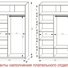 Шкаф-купе 1400 серии SOFT D6+D4+B2+PL2 (2 ящика+1штанга+1 полка) профиль «Капучино» в Нижнекамске - nizhnekamsk.mebel24.online | фото 8