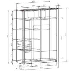 Шкаф-купе 1600 с плитой 22 мм ЛИБЕРТИ в Нижнекамске - nizhnekamsk.mebel24.online | фото 4