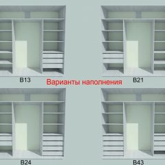 Шкаф-купе 1950 серии SILVER S3+S1+S3Z B22+PL2 (по 2 ящика лев/прав+1штанга+1 полка) профиль «Серебро» в Нижнекамске - nizhnekamsk.mebel24.online | фото 5