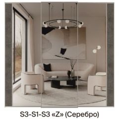 Шкаф-купе 1950 серии SILVER S3+S1+S4 B22+PL3 (по 2 ящика лев/прав+2 штанги) профиль «Серебро» в Нижнекамске - nizhnekamsk.mebel24.online | фото 8