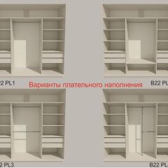 Шкаф-купе 2100 серии SOFT D7+D3+D3+B22+PL4 (по 2 ящика лев/прав+2штанги) профиль «Капучино» в Нижнекамске - nizhnekamsk.mebel24.online | фото 6