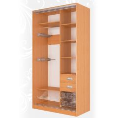 Шкаф-купе Жаклин 1200 вариант 3 (ЛДСП/Зеркало) в Нижнекамске - nizhnekamsk.mebel24.online | фото 3