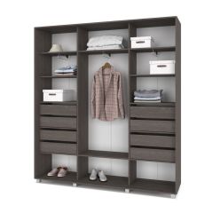 МАРТИН Шкаф-купе с зеркалами Анкор темный (2200*450) М423 в Нижнекамске - nizhnekamsk.mebel24.online | фото 4