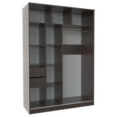 Шкаф-купе ПШ-2.9 1500 Фасад СТРЕЛКА (Венге/ДУБ МОЛОЧНЫЙ стрелка чер) в Нижнекамске - nizhnekamsk.mebel24.online | фото 2