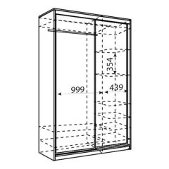 Шкаф-купе Рене 1500 вариант 2 (Зеркало/Зеркало) в Нижнекамске - nizhnekamsk.mebel24.online | фото 2